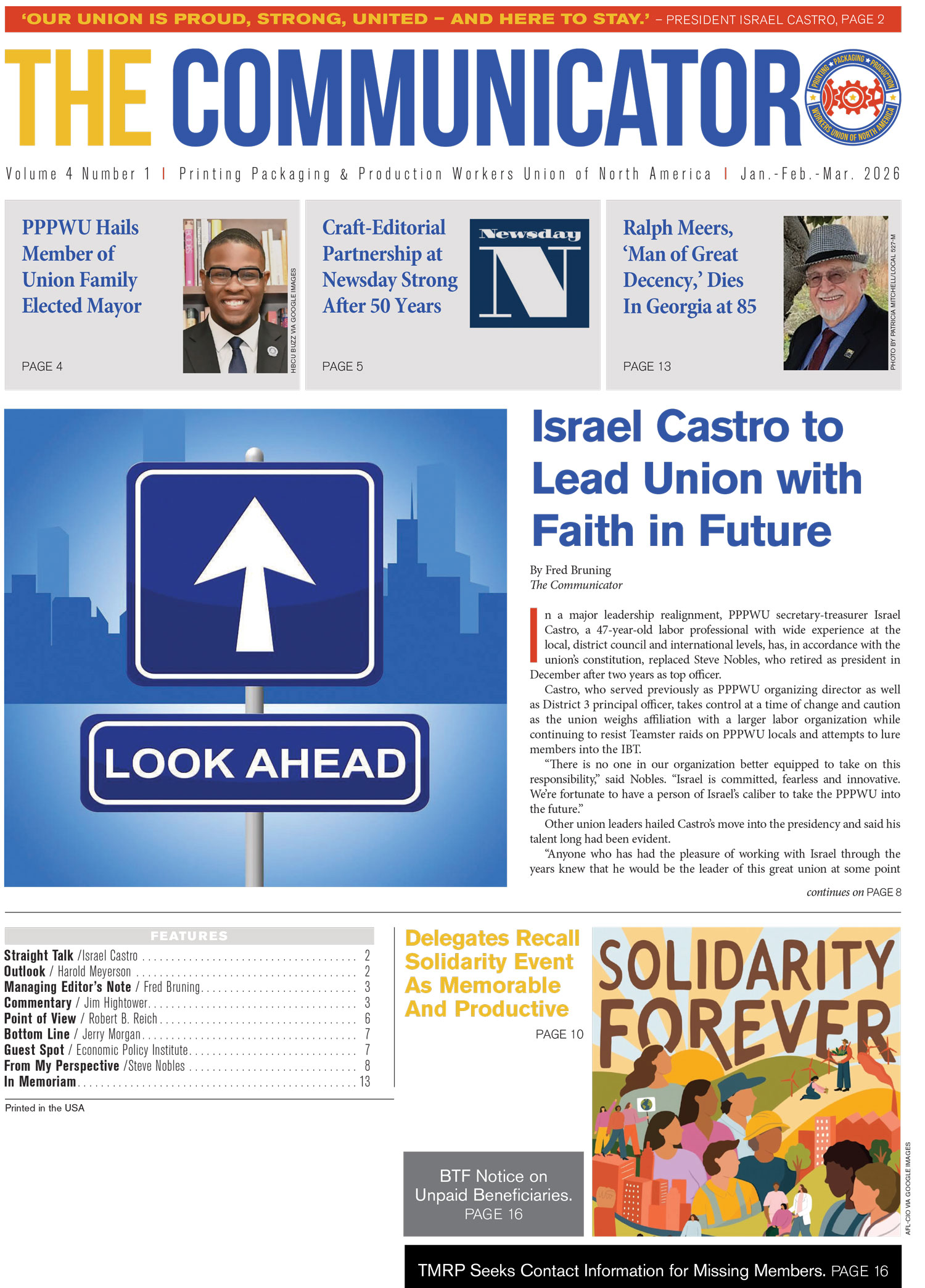 2026 January February March Communicator